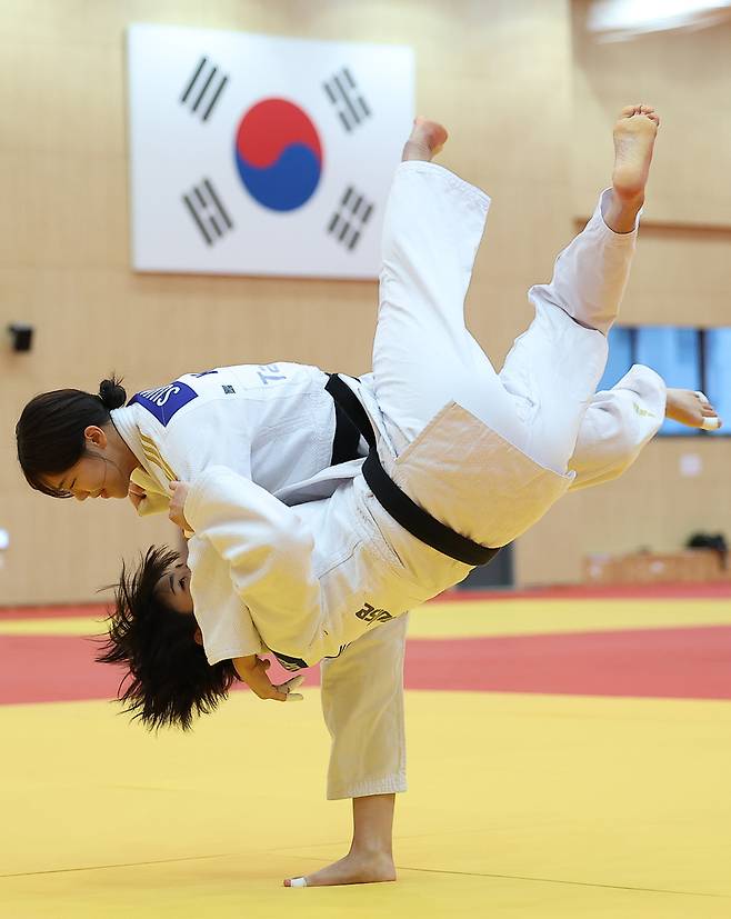 연습하는 정수진 / 사진=연합뉴스