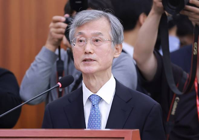 ▲ 6일 국회 법제사법위원회에서 열린 국정감사에서 인사말 하는 조희대 대법원장 [연합뉴스]