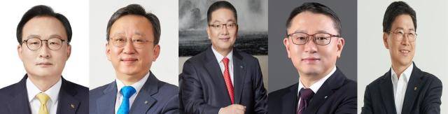 (왼쪽부터) 이환주 KB국민은행장, 정상혁 신한은행장, 이호성 하나은행장, 정진완 우리은행장, 강태영 NH농협은행장 [사진=각사]