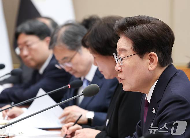 이재명 대통령과 압델파타 알시시 이집트 대통령이 8일 청와대에서 확대 회담을 하고 있다. 2026.10.8 ⓒ 뉴스1 허경 기자