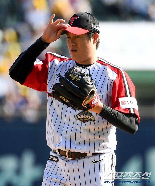 20일 잠실구장에서 열린 LG와 한화의 경기. LG 김강률이 역투하고 있다. 잠실=박재만 기자 pjm@sportschosun.com/2026.09.20/