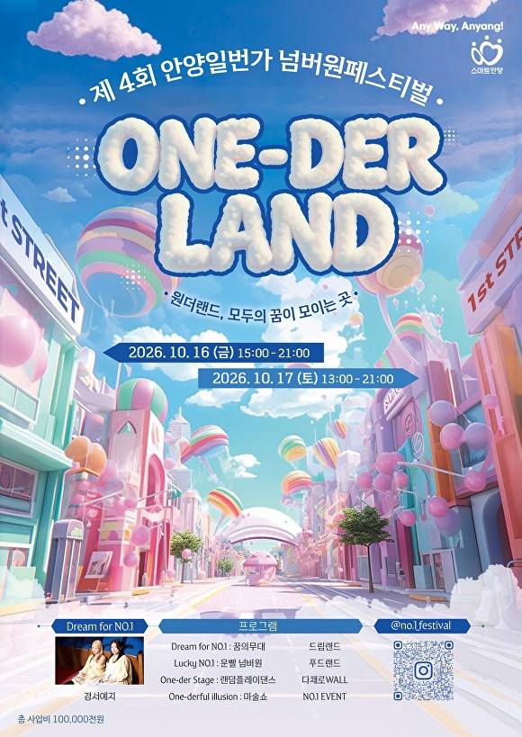 제4회 안양1번가 넘버원 페스티벌 포스터. [사진=안양시]