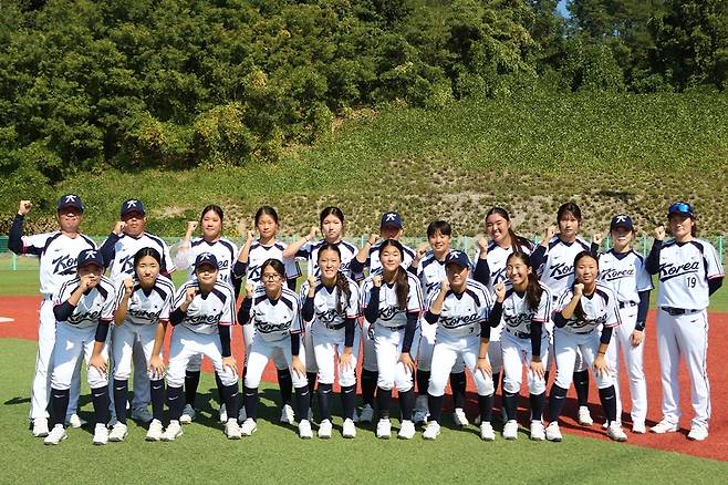 U-15 소프트볼 국가대표팀. /사진=대한야구소프트볼협회