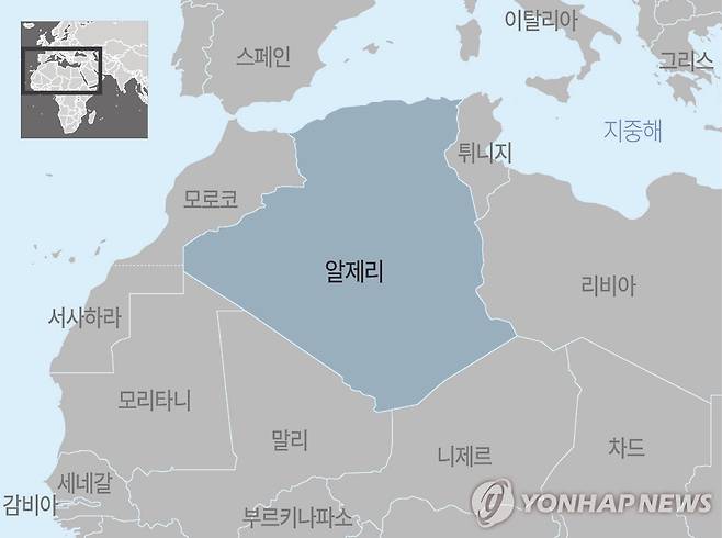 아프리카 알제리 지도 [제작 양진규]