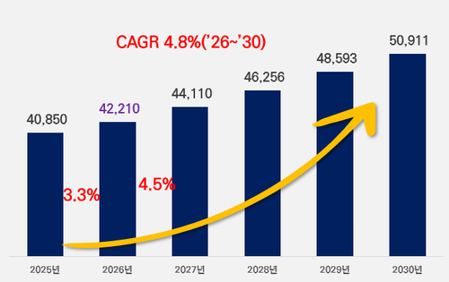 2025~2030년 국내 ICT 시장 전망. KRG 제공