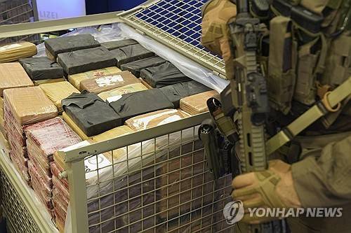 독일 함부르크서 압수된 마약 [AP=연합뉴스]