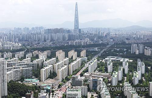 서울 강남 일대 아파트 단지 등 전경 [연합뉴스 자료사진]