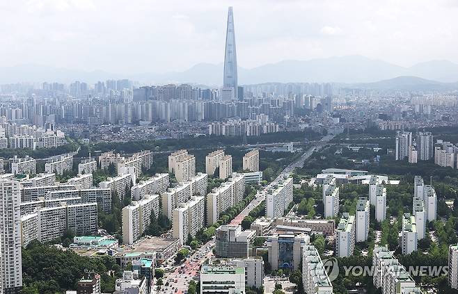 서울 강남 일대 아파트 단지 등 전경 [연합뉴스 자료사진]