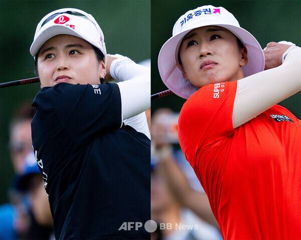 2026년 미국여자프로골프(LPGA) 투어 '아시안 스윙' 뷰익 LPGA 상하이 골프대회 우승 경쟁에 뛰어든 최혜진, 양희영 프로가 3라운드에서 경기하는 모습이다. 사진제공=ⓒAFPBBNews = News1 (사진을 무단으로 사용하지 마십시오.)