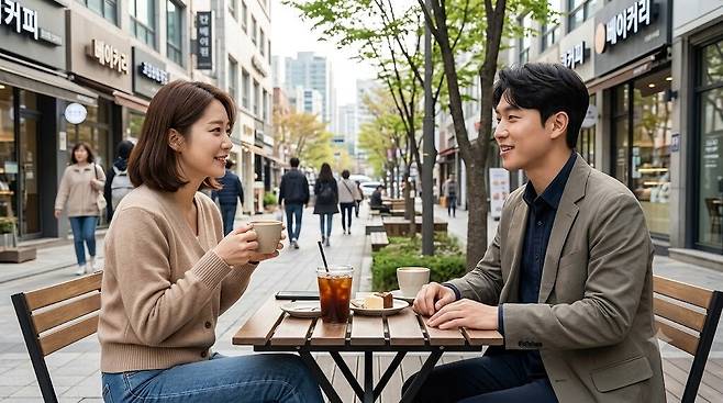 한겨레가 구글의 대규모 언어모델인 제미나이에 ‘한국 사람 그려줘’라고 열차례 명령해 얻은 결과 중 하나. 제미나이가 내놓은 10개의 결과를 보면 주요 인물은 모두 20~40대로 추정되는 특정 연령대였다. 주요 인물이 2명 등장하는 경우는 5차례였는데 모두 이성이었다. 주요인물이 동성으로만 구성된 경우는 없었다. 어린아이나 노인은 배경인물로만 등장한다. 신체 장애인은 배경 인물로도 존재하지 않는다. 귀화자 등 국외 출생으로 추정되는 인물도 없다. 제미나이