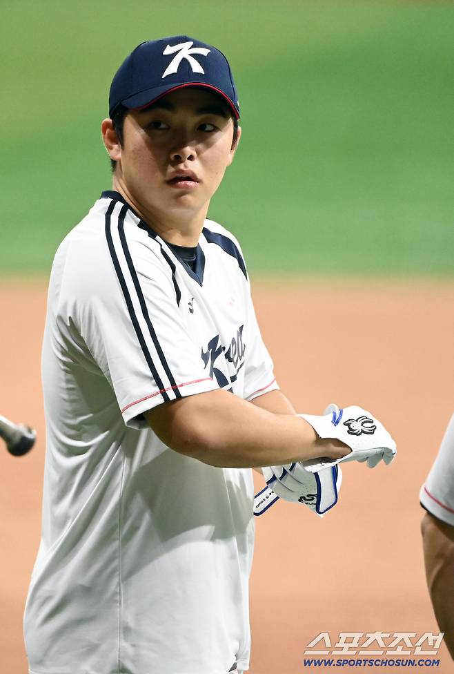 15일 고척스카이돔에서 열린 2026 아이치-나고야 아시안게임 야구대표팀의 공식 훈련. 문현빈이 타격훈련에 나서고 있다. 고척=허상욱 기자wook@sportschosun.com/2026.09.15/