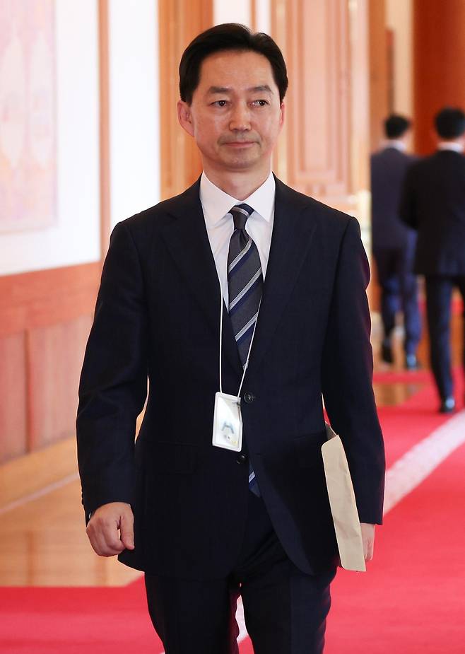 김지용 중대범죄수사청장이 20일 청와대에서 열린 국무회의에 참석하고 있다. 청와대통신사진기자단 2026.10.20/뉴스1
