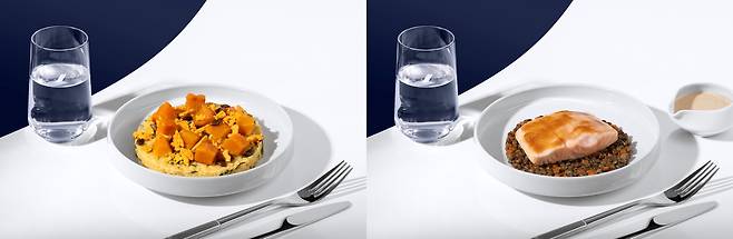 마티유 비아네 셰프의 비즈니스 클래스 신규 기내식. [에어프랑스 제공]