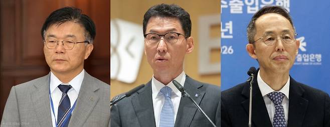 (왼쪽부터) 박상진 산업은행 회장, 장민영 IBK기업은행장, 황기연 수출입은행장. /뉴스1