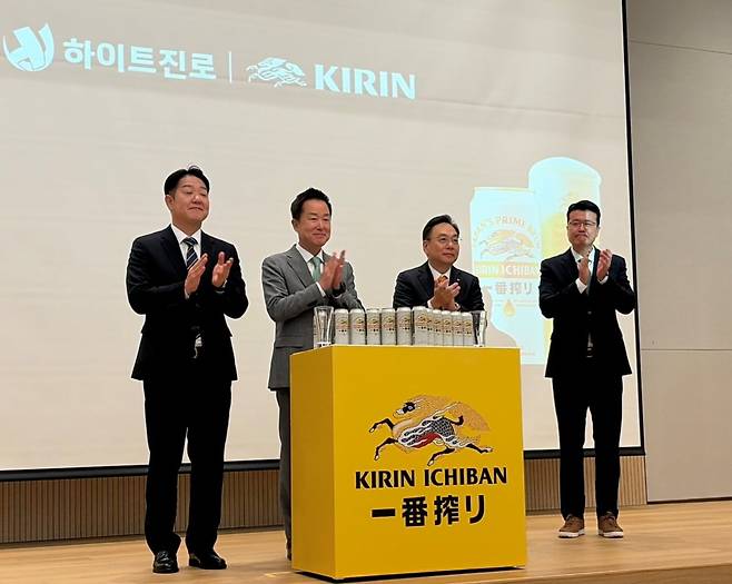 하이트진로 기린 한국 생산 개시 기자 간담회 현장 사진/사진=하이트진로