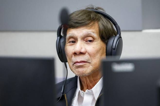 ICC 재판에 참석한 로드리고 두테르테 전 필리핀 대통령 /EPA 연합뉴스