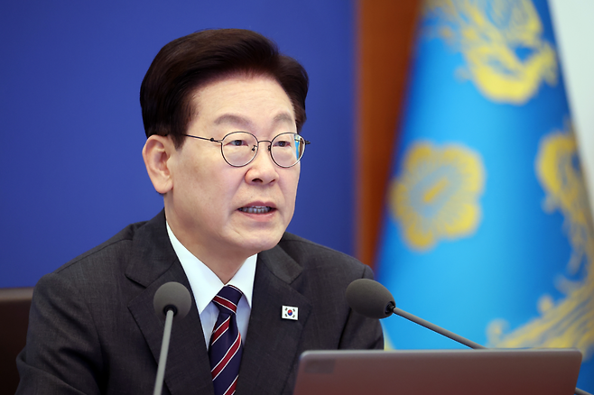 이재명 대통령, 수석보좌관회의 발언.연합뉴스