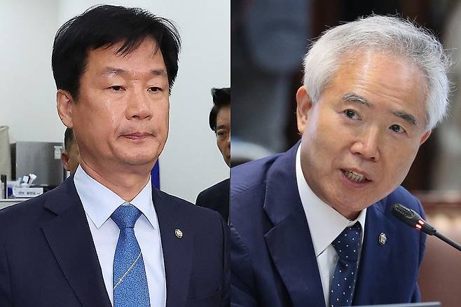 더불어민주당 박균택 의원(왼쪽)과 양부남 의원, 사진=뉴스1