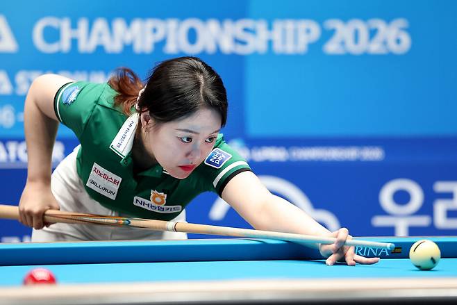 ‘당구 여제’ 김가영을 격침한 김보미가 기세를 몰아 LPBA 결승에 진출, 첫 우승 기회를 잡았다. PBA 제공