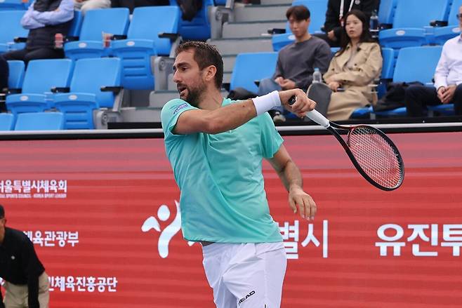 한국에 처음 방문한 마린 칠리치가 2026 유진투자증권 서울오픈 챌린저에서 1회전 만에 탈락했다. / 서울오픈