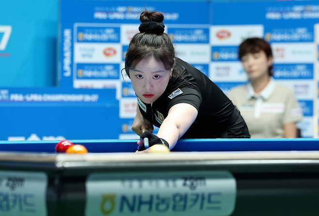 [서울=뉴시스]여자 당구 김보미. (사진=PBA 제공)