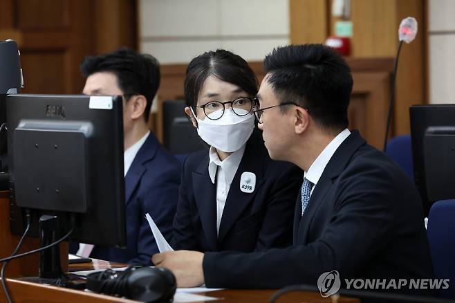 법정 출석한 김건희 [EPA=연합뉴스 자료사진. 재판매 및 DB 금지]