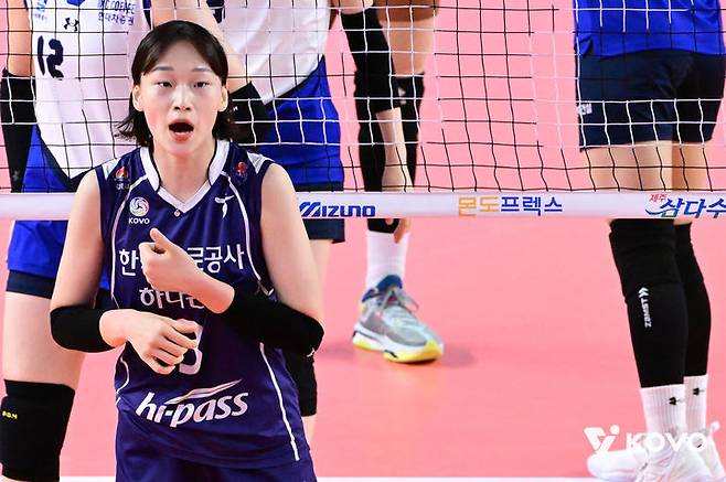 [서울=뉴시스]여자배구 전 도로공사 박은지. (사진=KOVO 제공)