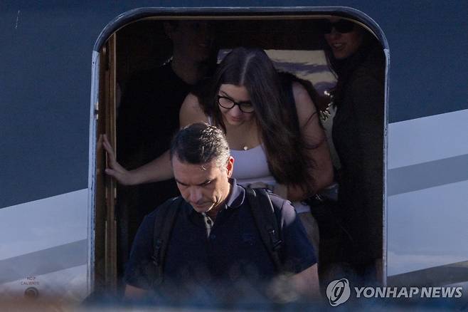 미국에 도착한 플라비우 보우소나루 [로이터=연합뉴스. 재판매 및 DB 금지]