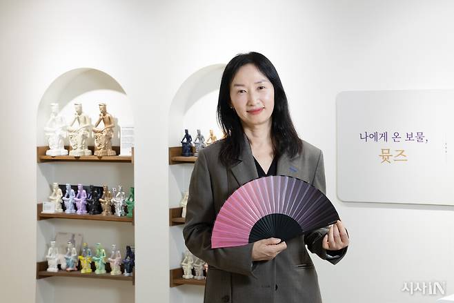 <오늘의 감각>을 펴낸 김미경 국립박물관문화재단 상품사업본부장. 국립중앙박물관 ‘뮷즈’ 기획 이야기를 담았다. ⓒ김흥구