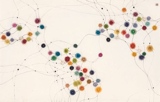 김민정, Predestination, 2013, mixed media on mulberry Hanji paper, 74 x 115cm