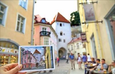 그림엽서 같은 예쁜 풍경의 탈린 구시가.