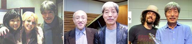 왼쪽부터 브리트니 스피어스, 유키 구라모토, 제이슨 므라즈와 함께 찍은 사진. /'배철수의 음악캠프' 홈페이지