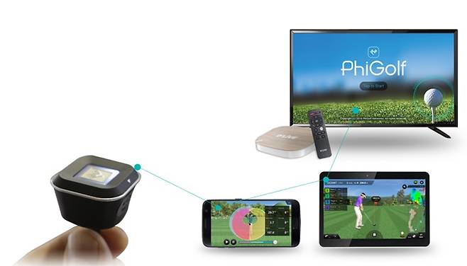 파이골프 앱 화면을 TV 등에서도 볼 수 있다