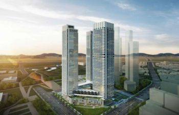 부영이 서울시 성동구 뚝섬에서 건립 추진 중인 부영호텔 조감도 /