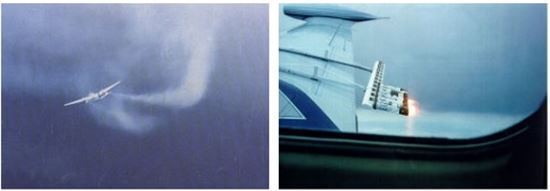 항공기로 요오드 결정체 등 응결핵을 뿌려 기상을 변화시키는 인공강우 실행 모습(사진=기상청 국립기상연구소)
