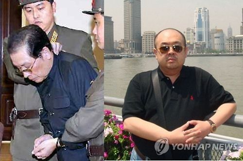 장성택(왼쪽)과 김정남.(이미지출처=노동신문·교도통신·연합뉴스)