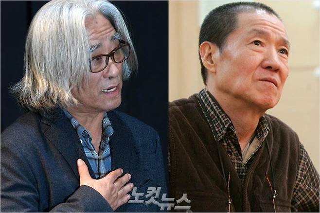 성폭력 논란에 휩싸인 연극계 거장 연출가 이윤택 씨와 오태석 씨. (자료사진)