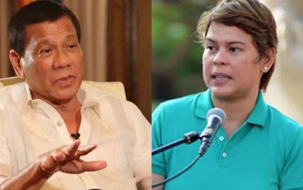 로드리고 두테르테 필리핀 대통령과 2016년 아버지의 대통령 당선으로 공석이 된 다바오시 시장 선거에서  당선된 그의 딸, 사라 두테르테 카르피오. .