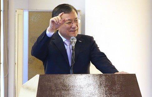 신성철 KAIST 총장이 12일 프레스센터에서 'KAIST 비전 2031'을 설명하고 있다./사진=KAIST