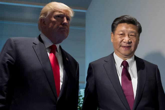 도널드 트럼프(왼쪽) 미국 대통령과 시진핑 중국 국가주석. (사진=AFP PHOTO)