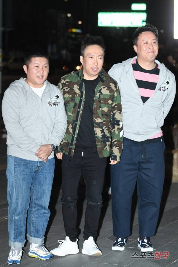 MBC 예능 '무한도전' 종방연에 참석하고 있는 조세호 박명수 정준하. 사진=장동규 기자 jk31@hankooki.com