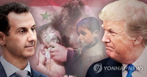 트럼프, 시리아 화학무기 공격 아사드 대통령 비난 (PG) [제작 최자윤] 사진합성