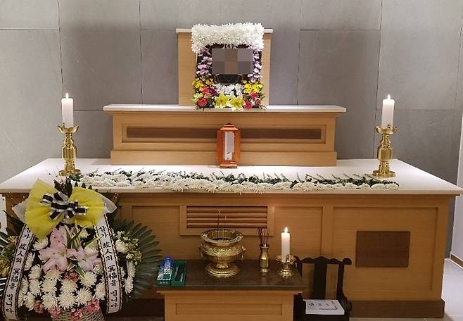 지난 달 11일 치러진 A학생의 장례식장 ⓒA학생 유가족 제공