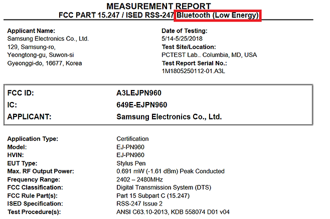 FCC 문서 캡처 /사진=폰아레나