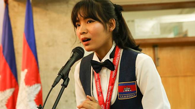 "캄보디아 특급" 스롱 피아비(사진)의 국제당구대회 출전을 위한 캄보디아당구연맹이 최근 창설됐다. (사진=스롱 피아비 제공)