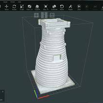 3D프린터가 읽을 수 있는 언어인 ‘G코드’로 변환(슬라이싱)한다.