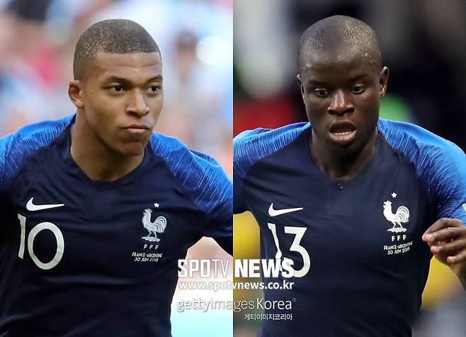 ▲ 음바페(왼쪽)와 캉테