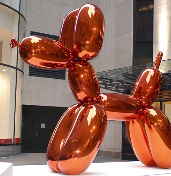 제프쿤스, 풍선 강아지 (오렌지색), 2013년 뉴욕 크리스티 592억원 낙찰