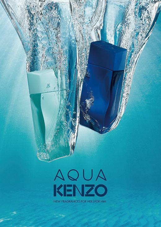 겐조 아쿠아 뿌르 팜므(왼쪽), 아쿠아 뿌르 옴므(오른쪽)