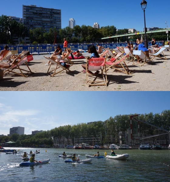 파리 플라주는 센 강변에 인공해변을 조성돼 방문객들이 물놀이를 함께 즐길 수 있다./사진=에어프랑스 공식 블로그